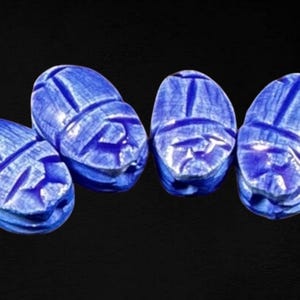 Unique Tutankhamun revival Scarab of Luck Set Egyptian revival inlay Egyptian Scarab Amulet Precious Scarab Beetle Scarab Made In Egypt