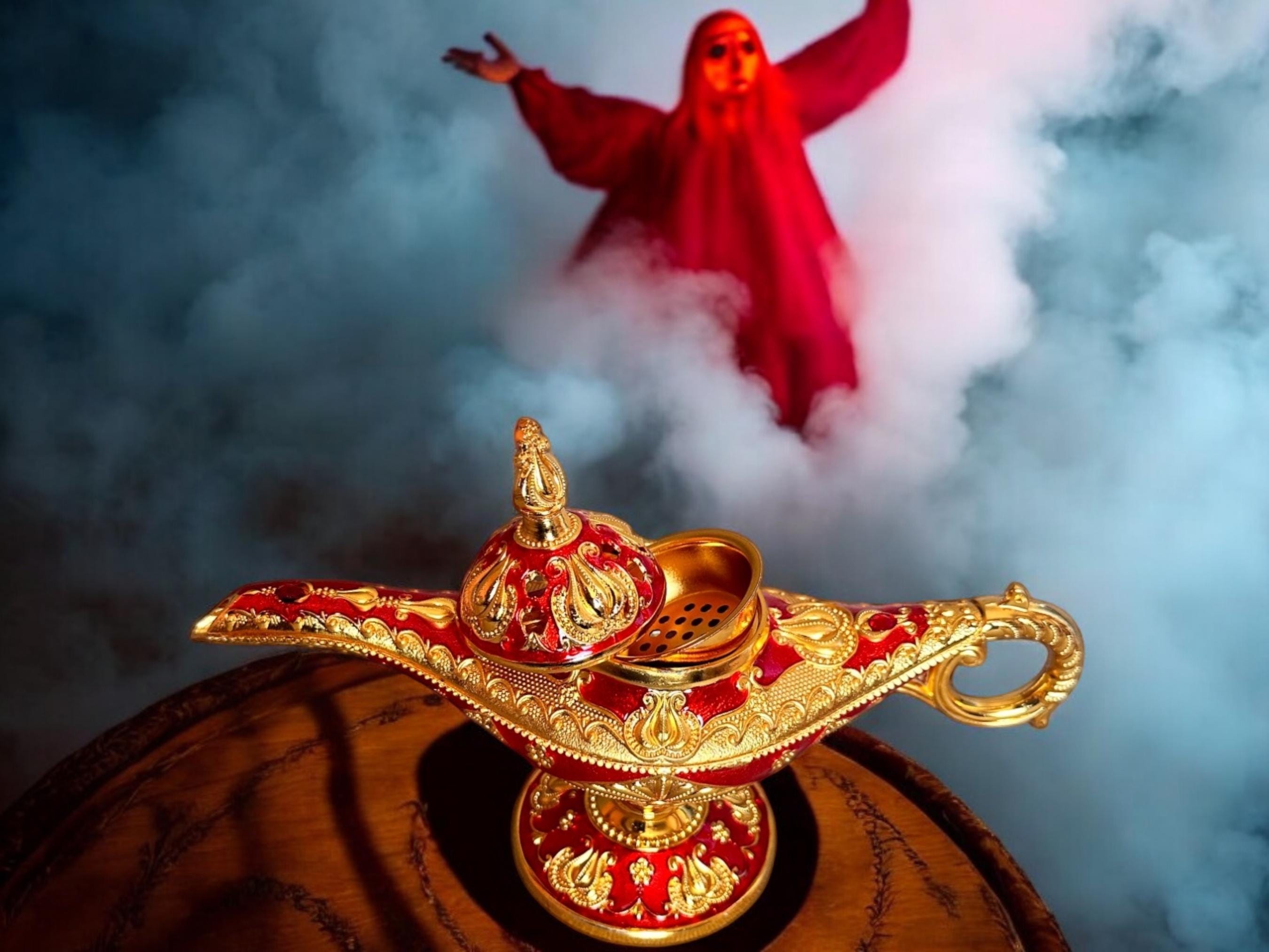 Vintage Aladdin Magic Genie Lamp,Arabian Nights Costume Prop