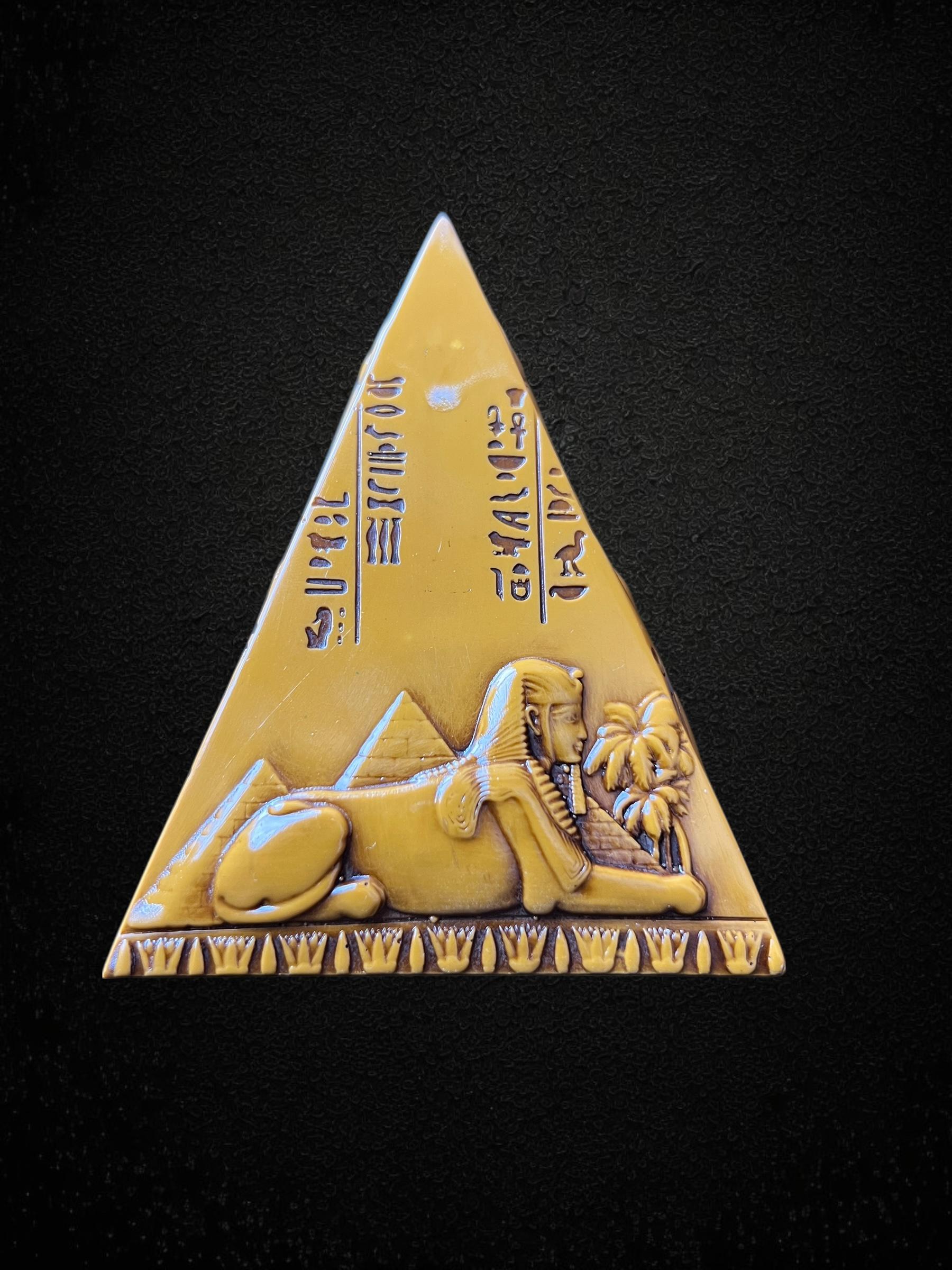 Golden Mini Pyramid With Ancient Egyptian Reliefs Made in Egypt - Etsy