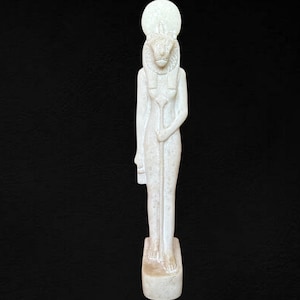 Rare Sekhmet Goddess Statue Handmade Ancient Protector Figurine Lioness Warrior Spiritual Egyptian Decor Sculpture home decor Made In Egypt