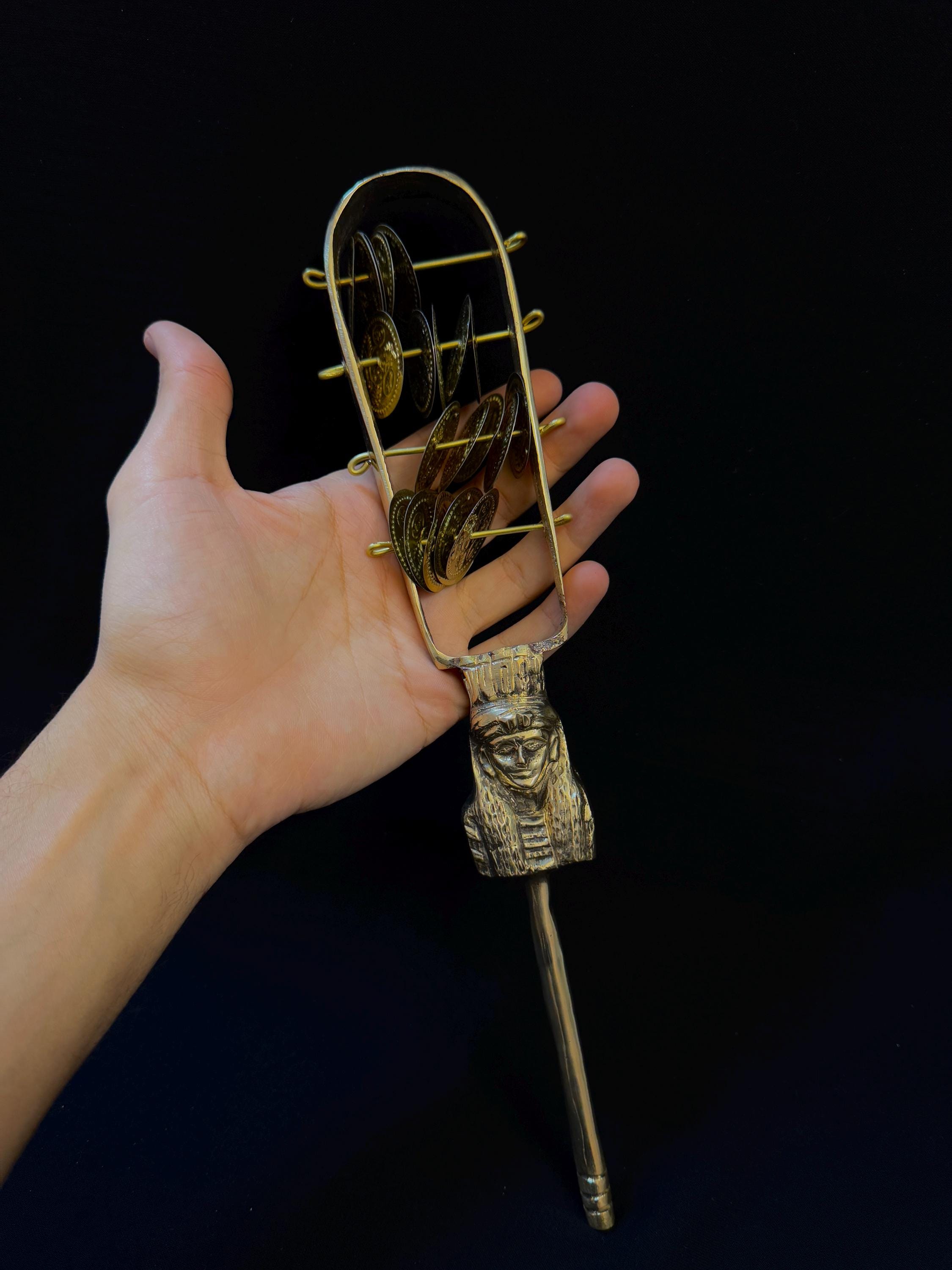 Rare Sistrum of Hathor Systrom A sacred tool of activation ceremonies Hathor Copper sistrum vintage musical instruments Made In Egypt.