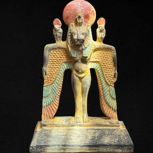 Precious Ancient Egyptian Winged Sekhmet Statue replica Rare lioness goddess Sekhmet Winged sculpture Sekhmet figurine Sekhmet Made In Egypt