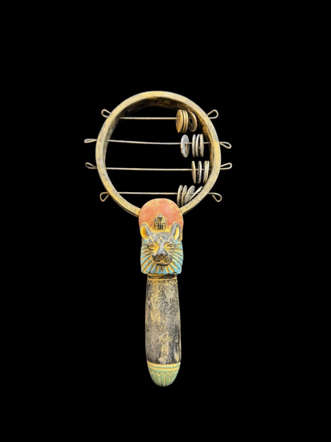 Unique Goddess Sistrum of Goddess Sekhmet Musical Instrument Great ...