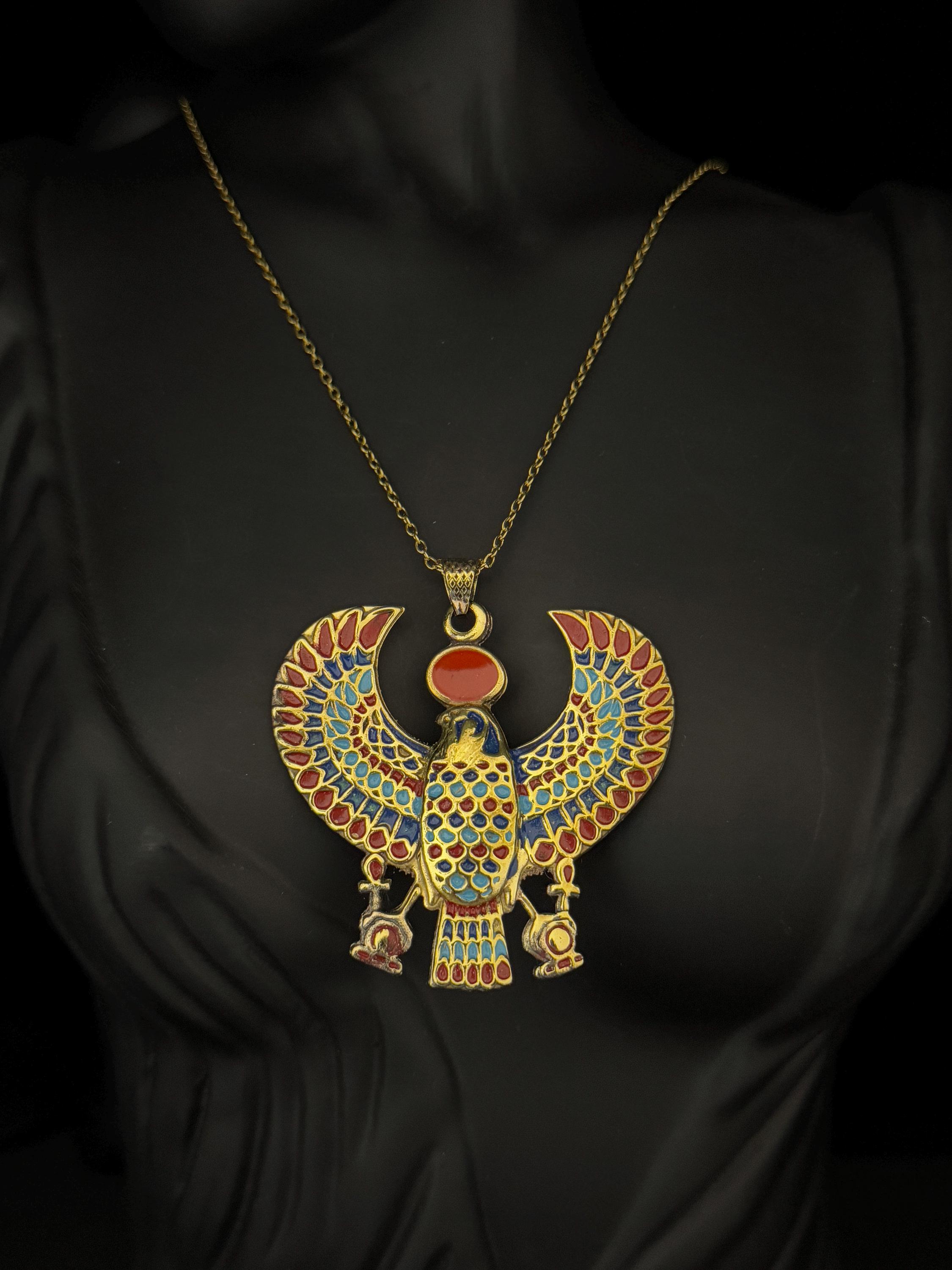 古代エジプト　ホルスのネックレス　M33-1 ホルス・ファルコン・ネックレス ヴィンテージ ホルス・ペンダント