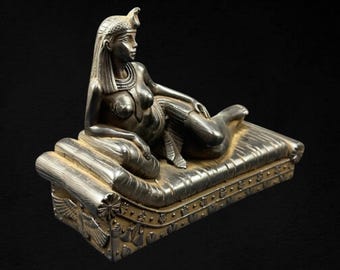 金箔のクレオパトラ像 - エジプト女王の石の彫刻 - Etsy 日本