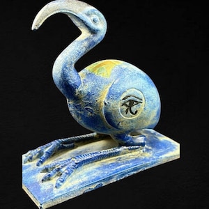 Handcrafted Ibis Thoth Statue: Egyptian God Sculpture
