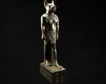 エジプトのバステト猫、バステト女神のエジプト猫。エジプト猫の像を