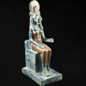 Egyptian Goddess Sekhmet seated sculpture Sekhmet statuette Sekhmet statue Ancient Egyptian sekhmet lioness figurine Made In egypt