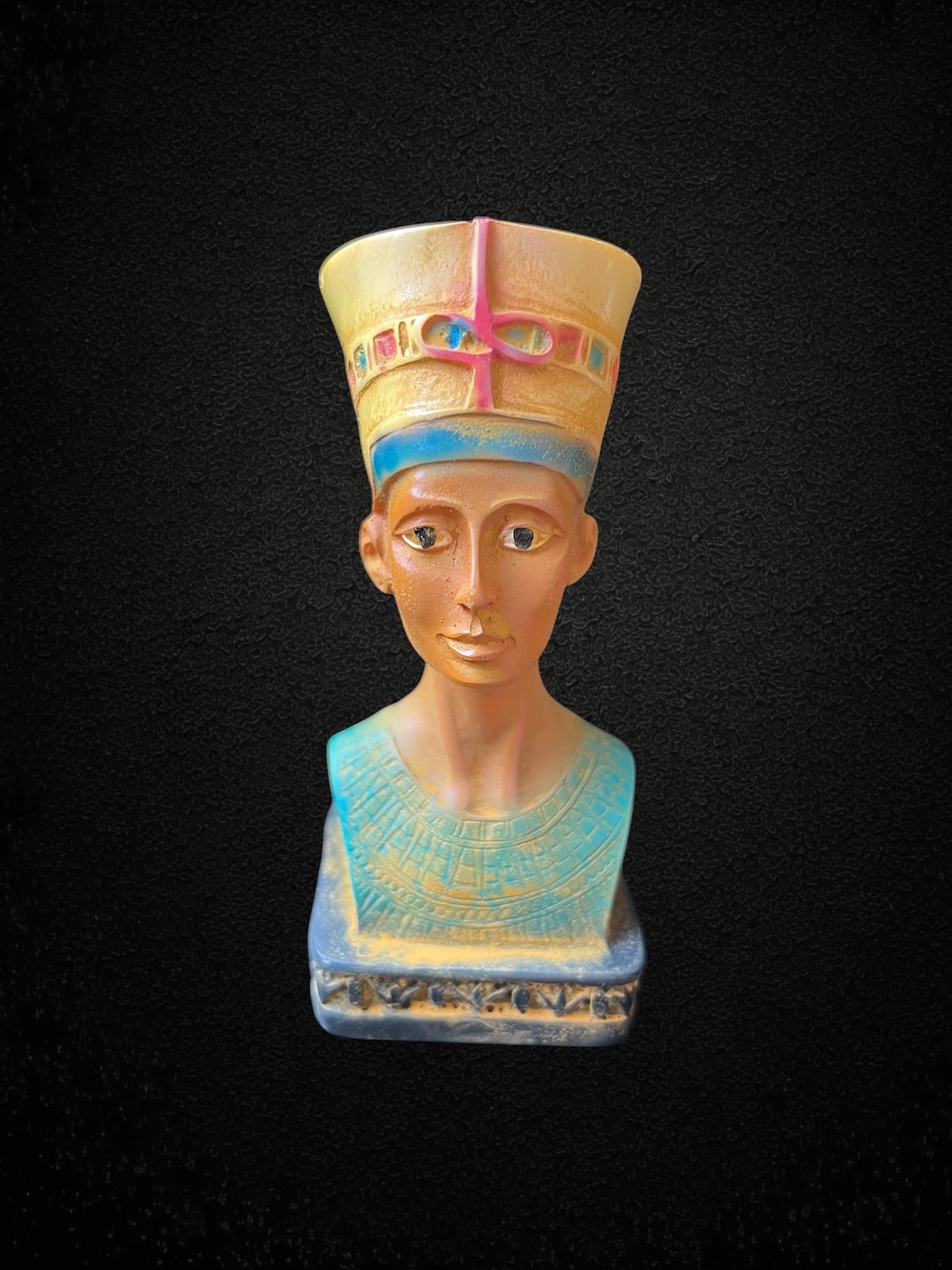 ネフェルティティ エジプト女王 ブロンズ調胸像置物 古代エジプト女王