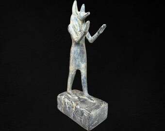 Handmade Anubis Figurine Spiritual Home Decor Egyptian Mythology Sculpture Anubis God of Afterlife Anubis Praying Ancient Egyptian Statue