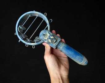 Sistrum of Goddess Sekhmet Musical Instrument Great Sound Amazing Shakhlila gift Sistrum Egyptian altar historical replica Made in Egypt