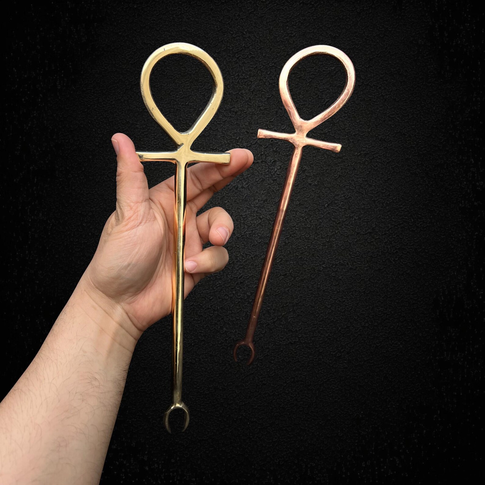 Brass Ankh Wand: Egyptian Key of Life Symbol, Altar Ritual Tool - Etsy