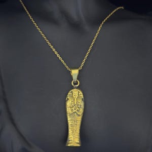 Rare Pharaoh Mummy Pendant Egyptian Tutankhamun Pendant Gold Pendant of Tutankhamun Necklace Tutankhamun Pendant Precious Made In Egypt