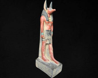 Anubis Statue Standing Figure Anubis God of Dead handcrafted Anubis Sculpture Home Decor Egyptian Inspired Art Egyptian altar Made In Egypt.