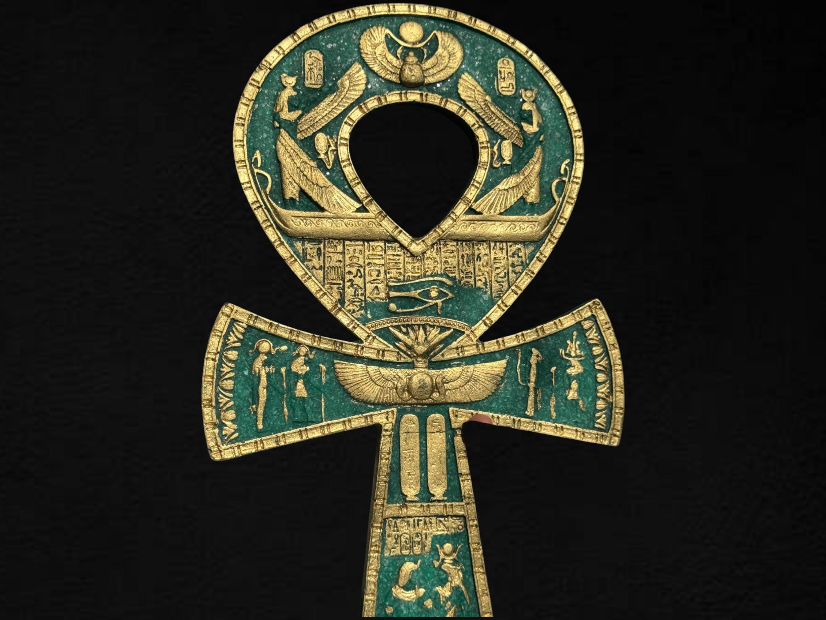 Egyptian Ankh Cross: Key of Life Hieroglyphic Art Decor - Etsy, image size:2700x2025