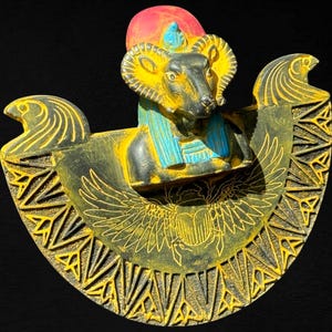Egyptian God Khnum Statue: Ram-Headed God of Creation