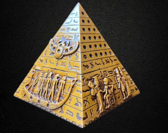 本物のエジプトピラミッド像。古代エジプトのユニークなシンボル。ギザ