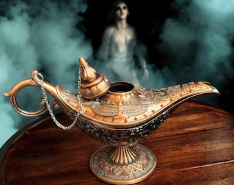 手作りのアラジン魔法のランプ、精霊ランプ、アンティーク オイル