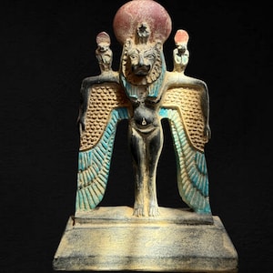 Rare Sekhmet Statue replica Rare lioness goddess Sekhmet Egyptian Winged sculpture Ancient Egypt Sekhmet figurine Sekhmet Made In Egypt