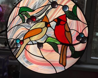 Panel cardenal de vidrieras