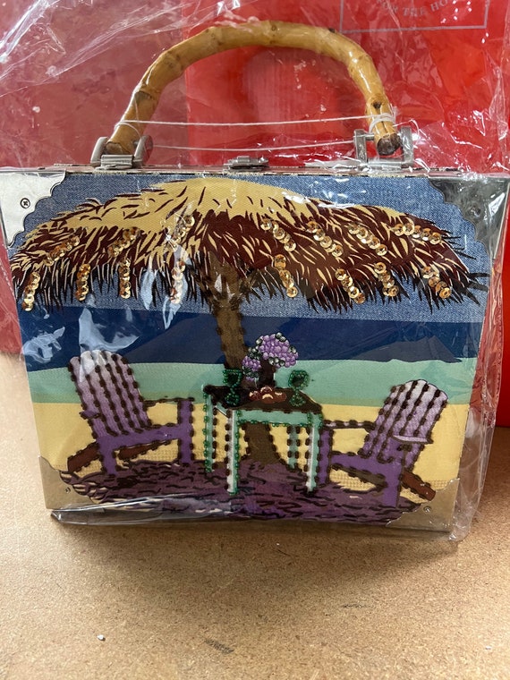 Braciano Cigar Box Beach Scene Purse