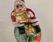 Christopher Radko quot On Top Of The World quot Santa Sitting On World Ornament