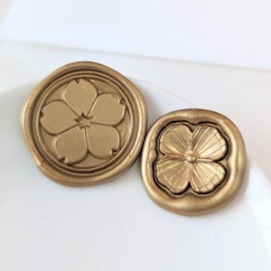 Sakura Handmade Self- Adhesive Wax Seal Stickers/ Peel & Stick Wax Seals/ Invitation Wax Seals- Set of 25