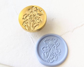 Poppies Wax Seal Stamp- 25mm