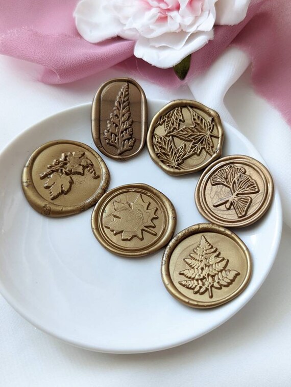 Self Adhesive Wax Seal Stickers Floral Peel and Stick Stamps