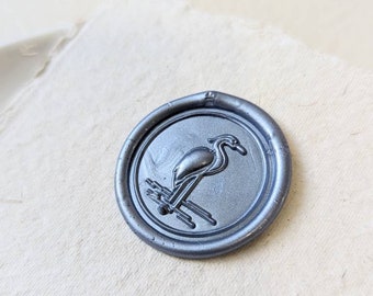 Egret Handmade Self-Adhesive Wax Seal Stickers/Peel & Stick Wax Seals/Invitation/Seating Chart/Menu/Place Cards/Gifts Wax Seals- Set of 25