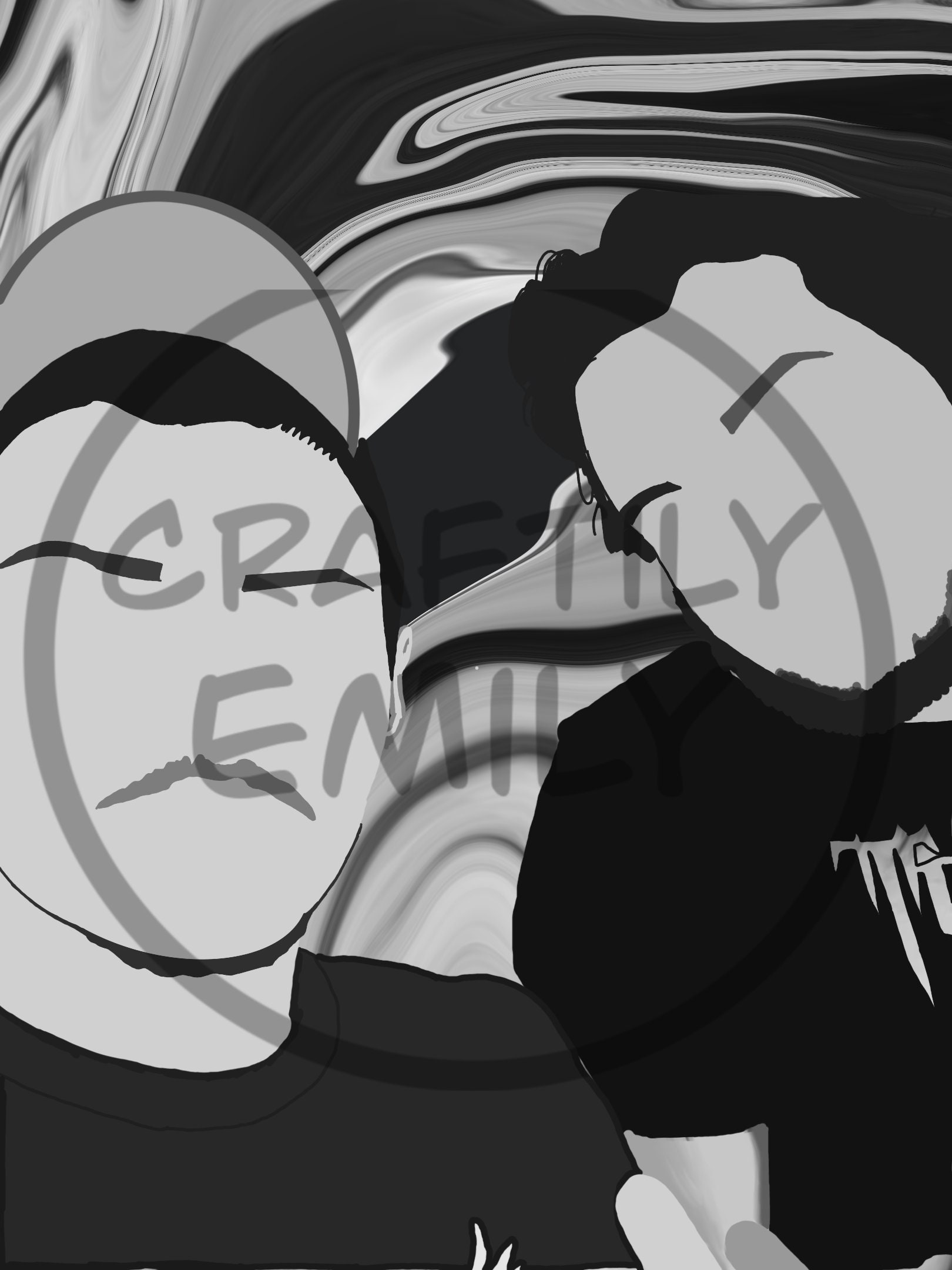 Custom Digital Faceless Portraits, Friend Painting, Family Painting