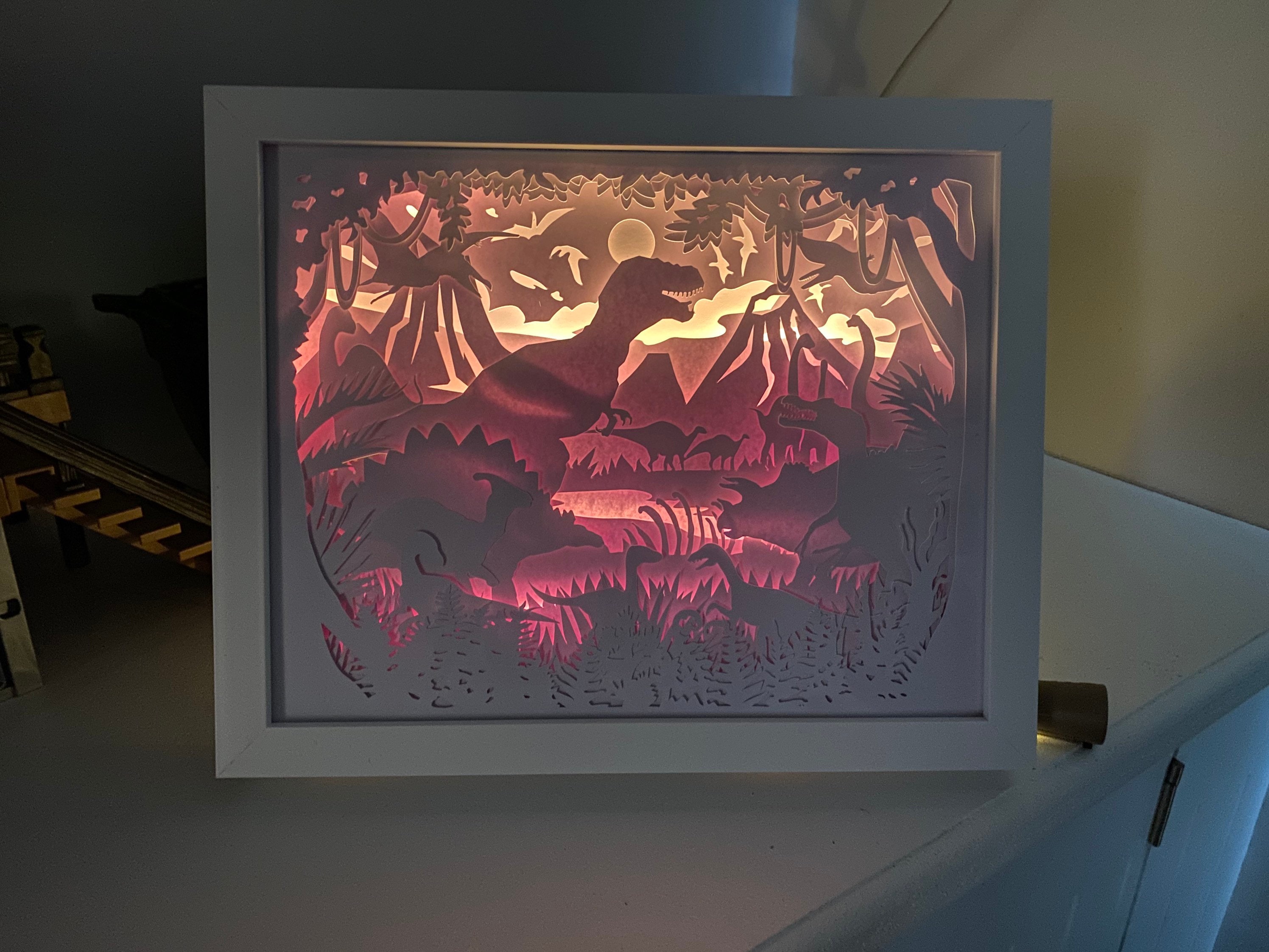 Dinosaur Shadow Box Etsy