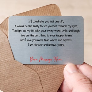 Personalised If I Could Give You One Gift Metal Wallet Card, Romantic ...
