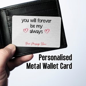 Vous serez pour toujours ma carte de portefeuille en aluminium