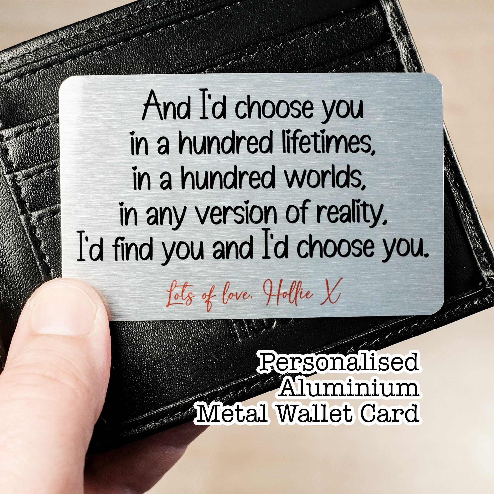 Stainless Steel Men's Gift Wallet Insert Card Anniversary Gifts for Husband from Wife Girlfriend Boyfriend Birthday Valentine Day Gifts,Temu