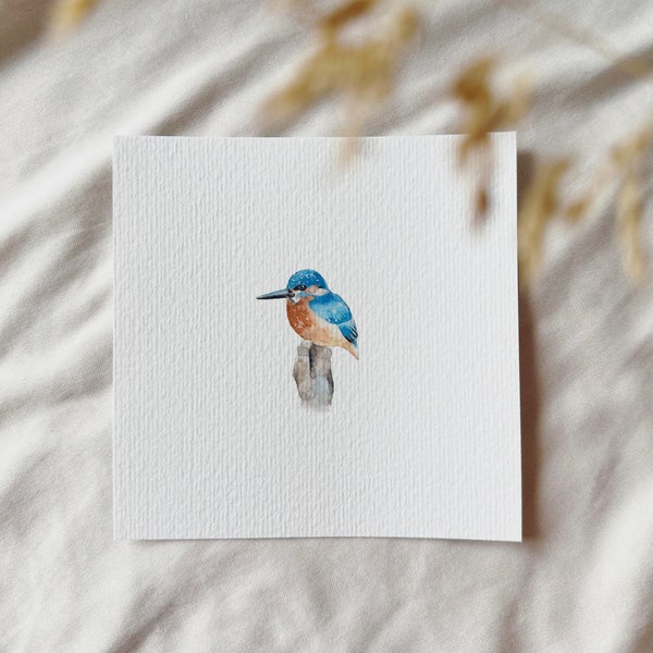 Eisvogel - Miniatur Kunstdruck nach Original