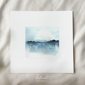 See Landschaft - Miniatur Kunstdruck - Druck nach meinem Original Aquarell | DelicateAesthetic
