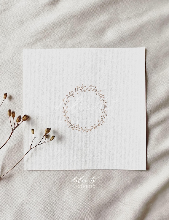 Autumn Wreath - Miniature Art Print - Print from my Original Watercolor | DelicateAesthetic