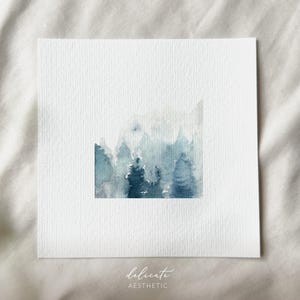 Conte d'hiver - Impression d'art miniature - Impression d'après mon aquarelle originale | Esthétique délicate