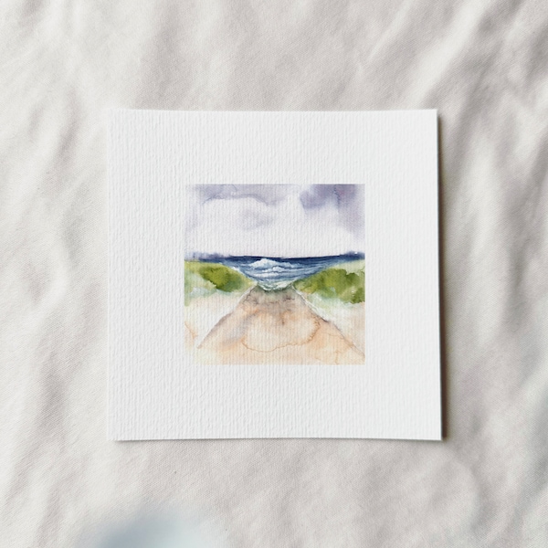 Aquarell Ostsee Landschaft - Miniatur Kunstdruck nach Original