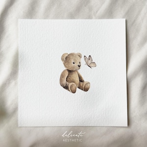 Träumerische Begegnung - Miniatur Kunstdruck - Druck nach meinem Original Aquarell - DelicateAesthetic