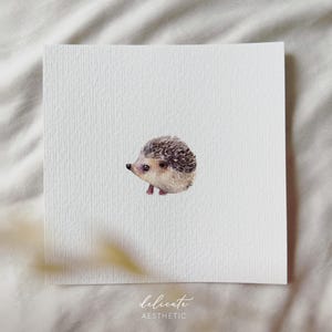 Egel - miniatuur kunstdruk - druk naar mijn originele aquarel | Delicate esthetiek