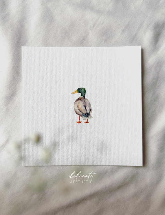 Drake - Miniature Art Print - Print from my Original Watercolor | DelicateAesthetic