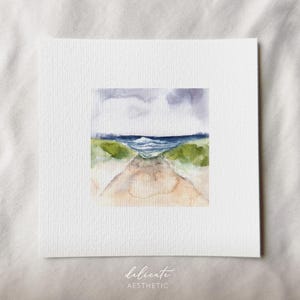 Ostsee Landschaft | Miniatur Kunstdruck | Druck nach meinem Original Aquarell | DelicateAesthetic