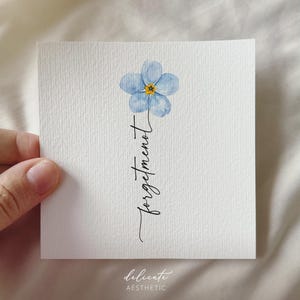 Flor nomeolvides - Impresión artística en miniatura personalizada a partir de mi pintura de acuarela original - DelicateAesthetic