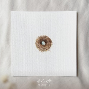 ネストミニチュアアートプリント |私のオリジナルの水彩画をプリントしたもの |繊細な美学