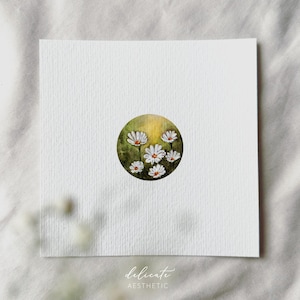 Gänseblümchen - Miniatur Kunstdruck - Druck nach meinem Original Aquarell | DelicateAesthetic