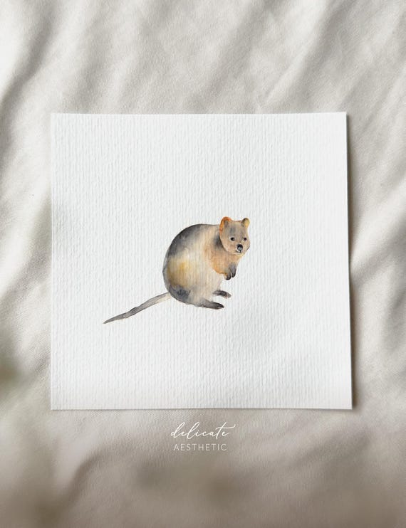 Quokka - Miniature Art Print - Print from my original watercolor | DelicateAesthetic