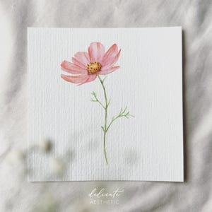 Cosmea - Schmuckkörbchen - Miniatur Kunstdruck - Druck nach meinem Original Aquarell | DelicateAesthetic