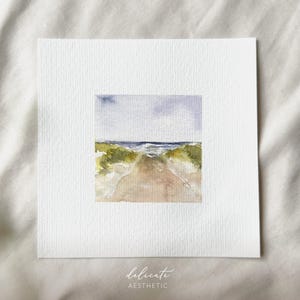 Magia costiera: paesaggio del Mar Baltico | Stampa artistica in miniatura | Stampa dal mio acquerello originale | Estetica delicata